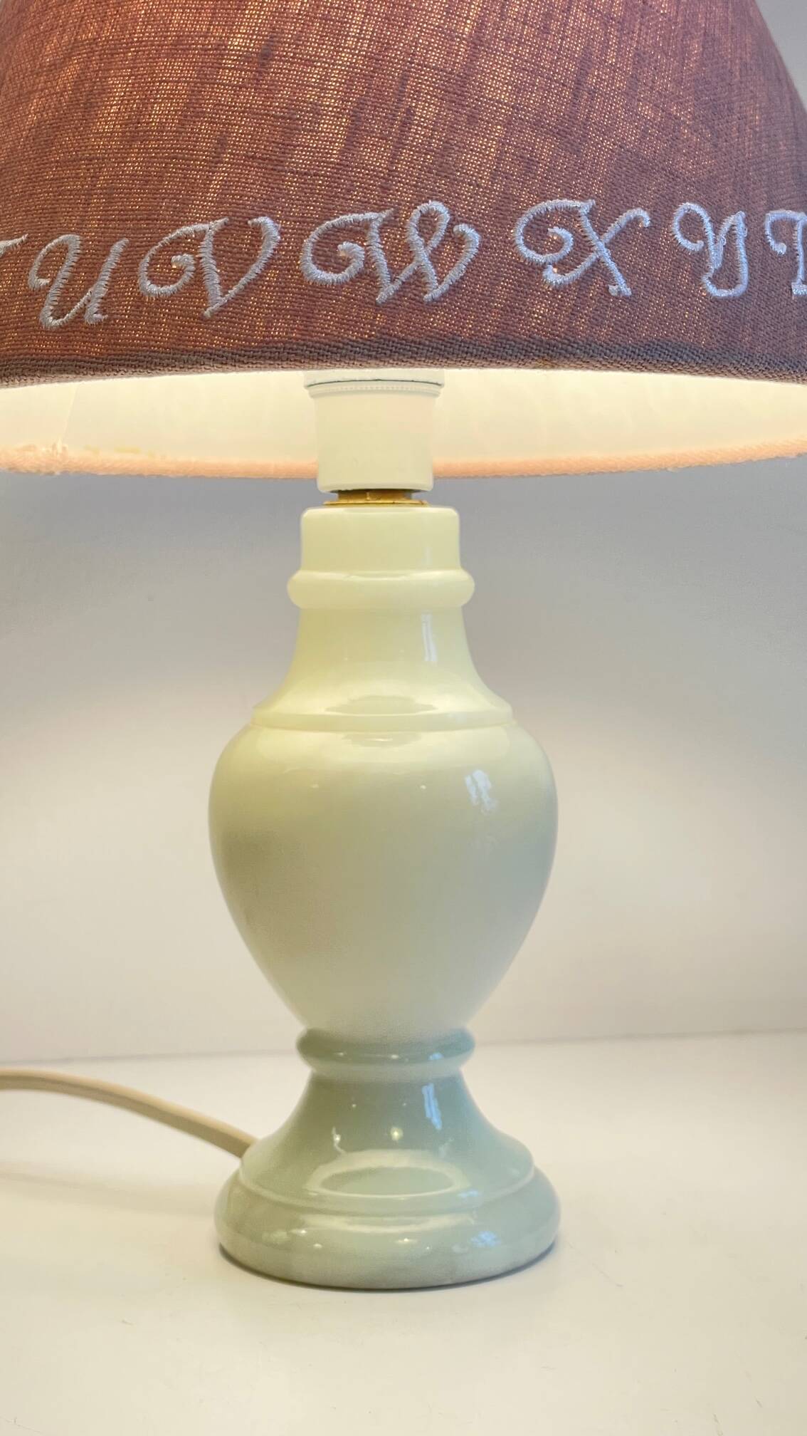 Vintage white marble lamp