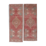 Set of 2 turkish carpets, 1970s, 47 x 126 - 47 x 128 cm