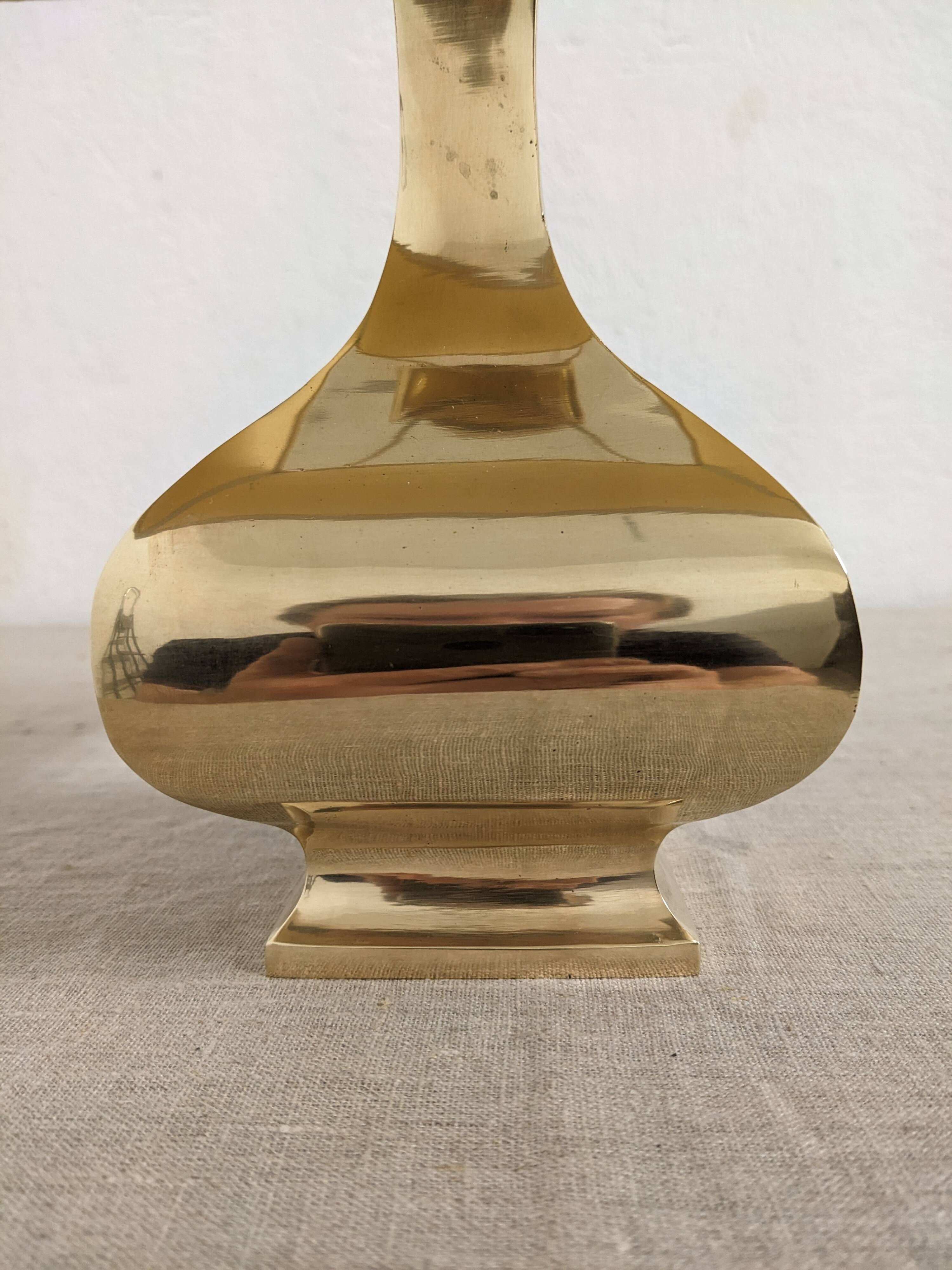 Solid brass lamp Aran model design Ciangiacomo, Italy circa 1970