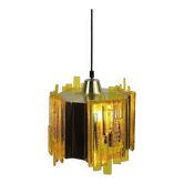 Claus Bolby brass and plastic pendant lamp