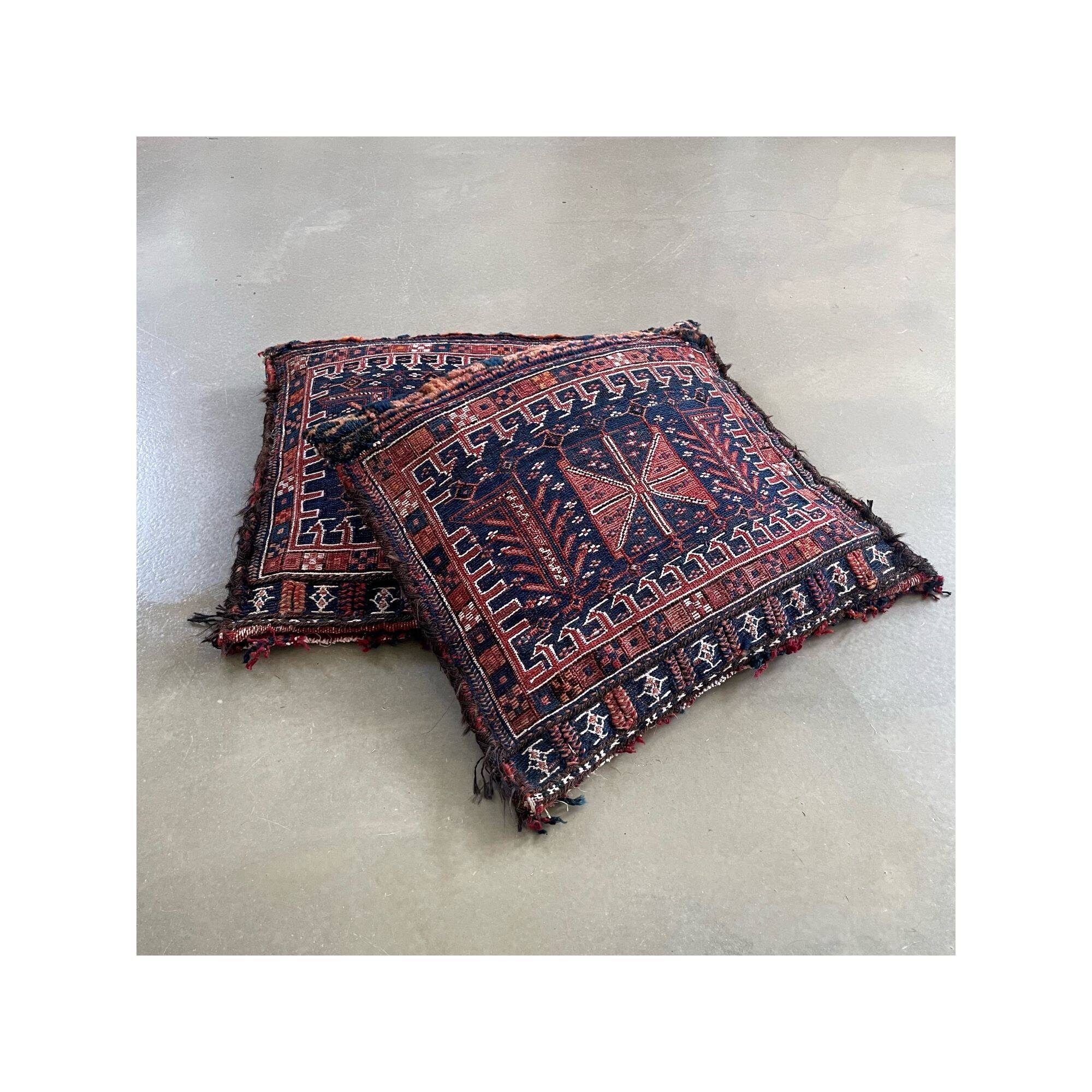 Set of Bachtiar Soumack cushions, Afghanistan, early 1900s