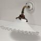 Opaline porcelain brass wall lamp early twentieth century