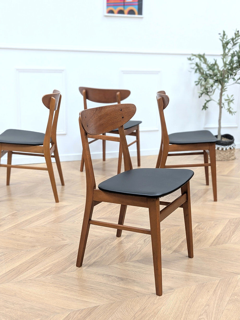 4 vintage Farstrup chairs 210