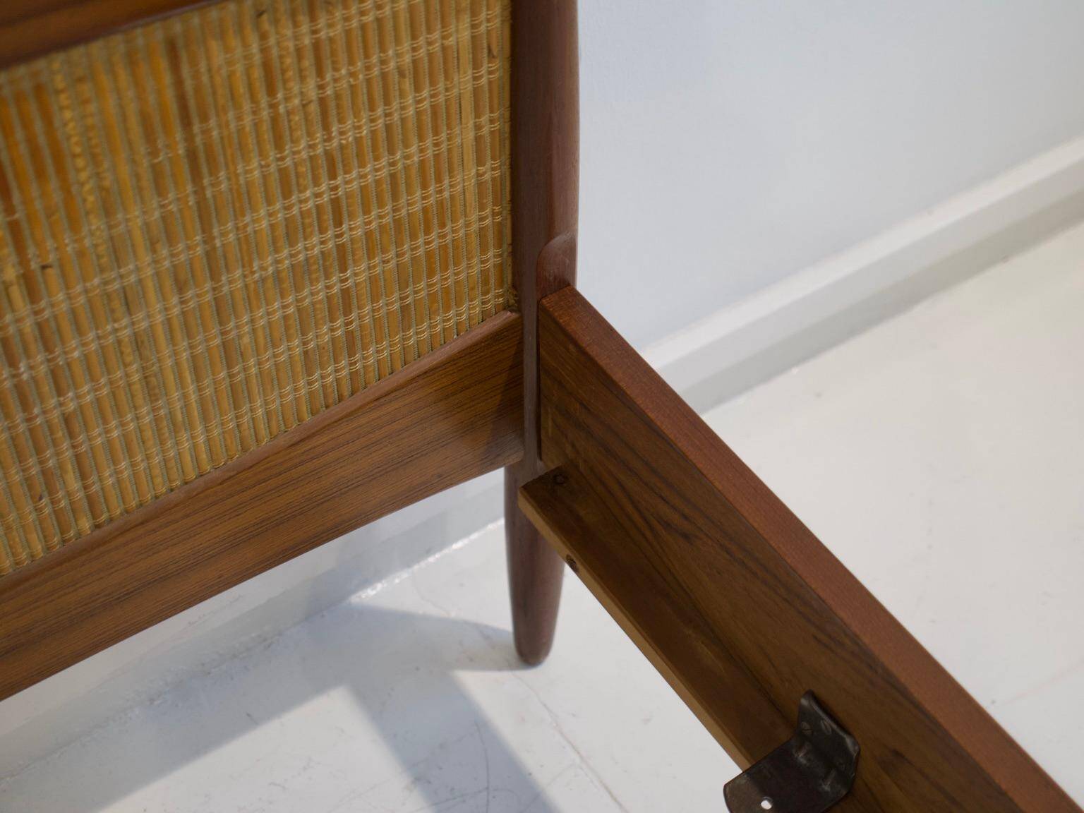 Pair of teak and rattan bed frames by Børge Mogensen