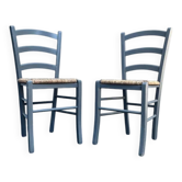 Wooden chairs in country style