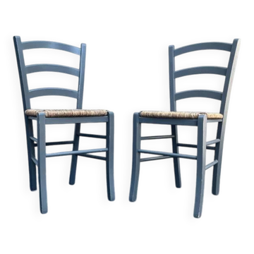 Wooden chairs in country style
