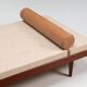 Danish daybed in teak and fabric, mid-century Denmark 1960