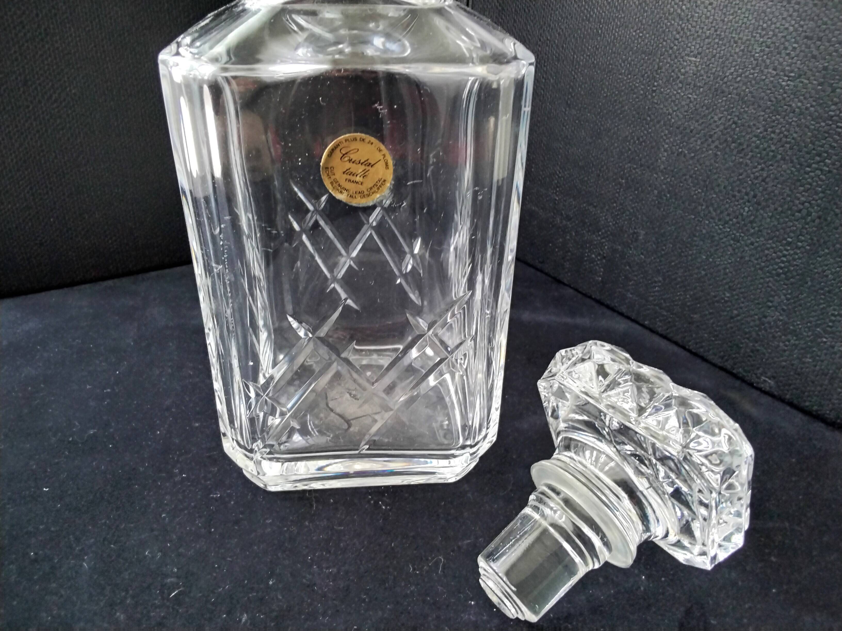 Cut crystal whiskey decanter