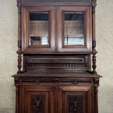 Renaissance Style Library Buffet In Carved Solid Walnut