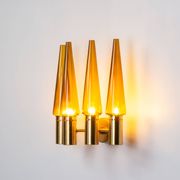 Hans Agne Jakobsson wall lamp made from brass with orange shades