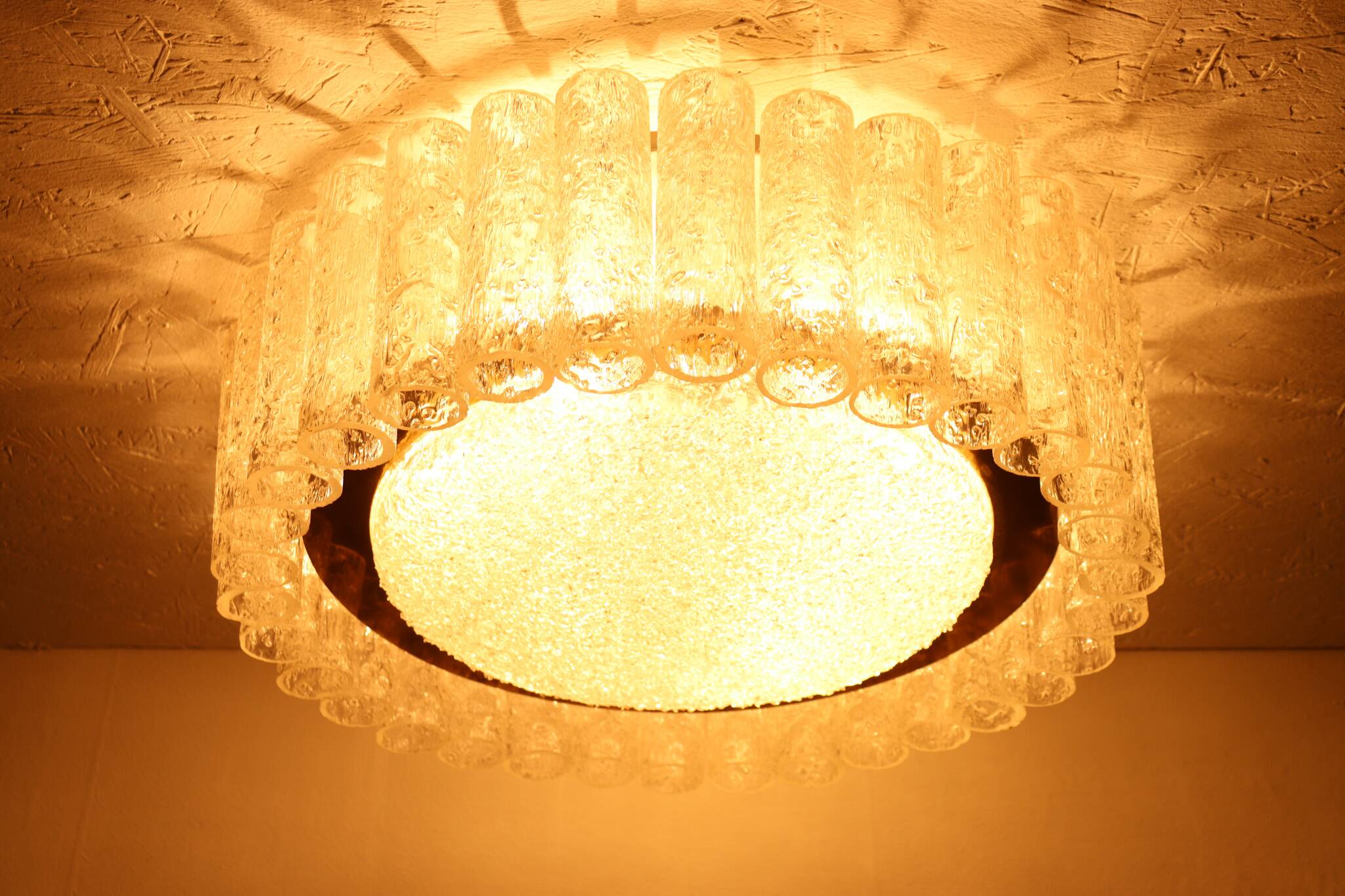 Mid Century Deckenlampe von Doria Leuchten, Deutschland, 1970er Jahre