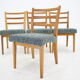 Ensemble des années 1960 de 4 chaises de salle à manger en chêne, Tchécoslovaquie