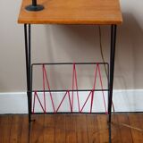 Floor lamp , scoubidou, and black painted metal