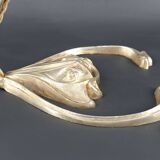 Lampe en Bronze et Pendeloques par H. Guimard, France, Art Nouveau, c. 1910