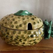 Mini soupière  ananas en barbotine