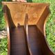 Vintage Dark Brown Wood Side Table - Vinyl Record Book Holder