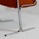 4 "space age" armchairs, chrome steel base