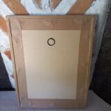 Antique engraving framed two deer in the forest