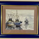 Old painting, Marine, signed and dated 1999