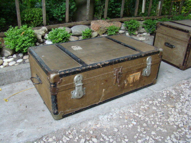Old travel trunk