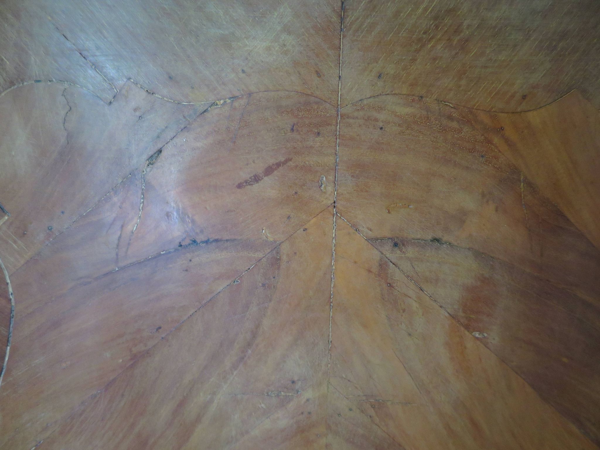Paire de 2 chevets-louis xv-marqueterie-2 tiroirs-marbre rose
