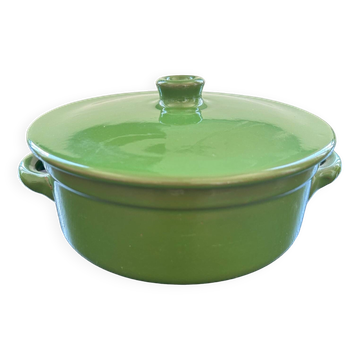 Soupière en céramique verte