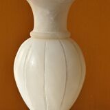 Ancien pied de lampe en marbre - lampe urne en pierre blanche