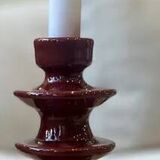 Colorful burgundy red designer candlestick holder