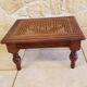 Footrest in worked wood + cannage