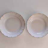 Flat dish and deep dish in porcelain