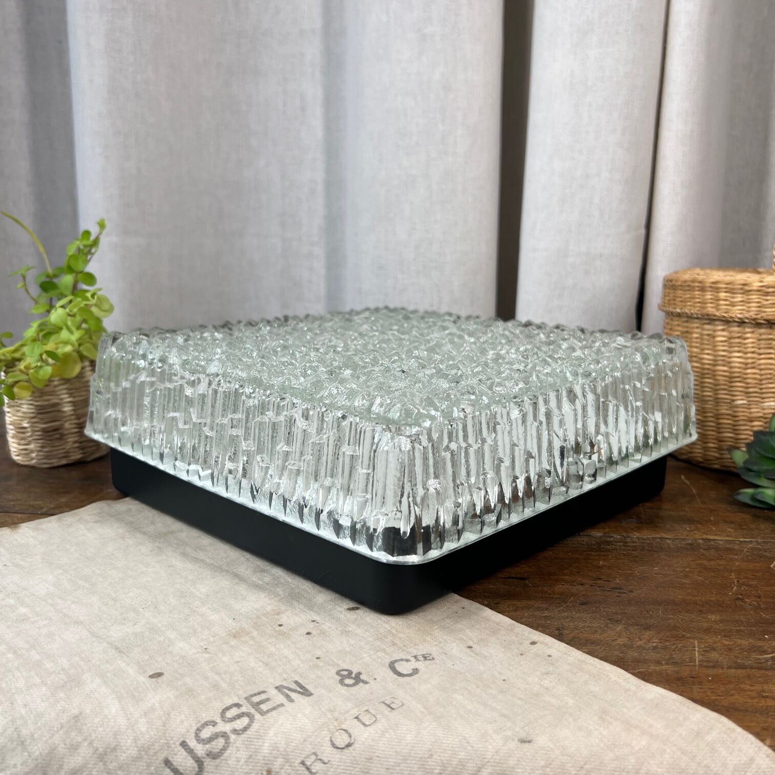 Vintage holophane ceiling lamp