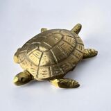 Regency turtle ashtray in bronze, Spain, 1980s