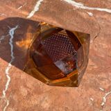 Cendrier vintage en verre de Murano sommerso, attribué à Flavio Poli,