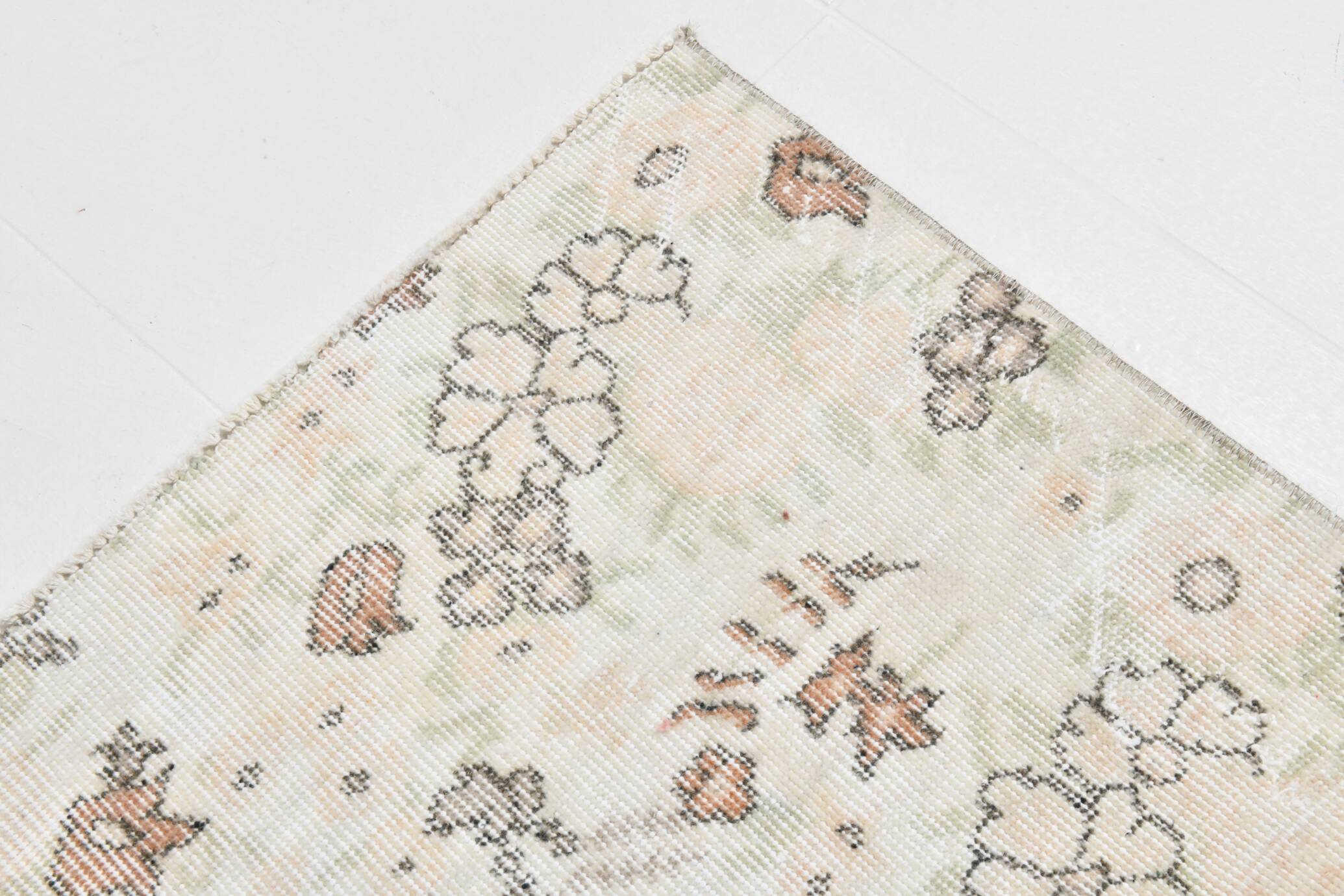 Tapis vintage en laine tapi beige 286x186