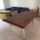 Table avec marqueterie exotique
