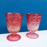 Pair of Baccarat cut crystal glasses, early 20th century
