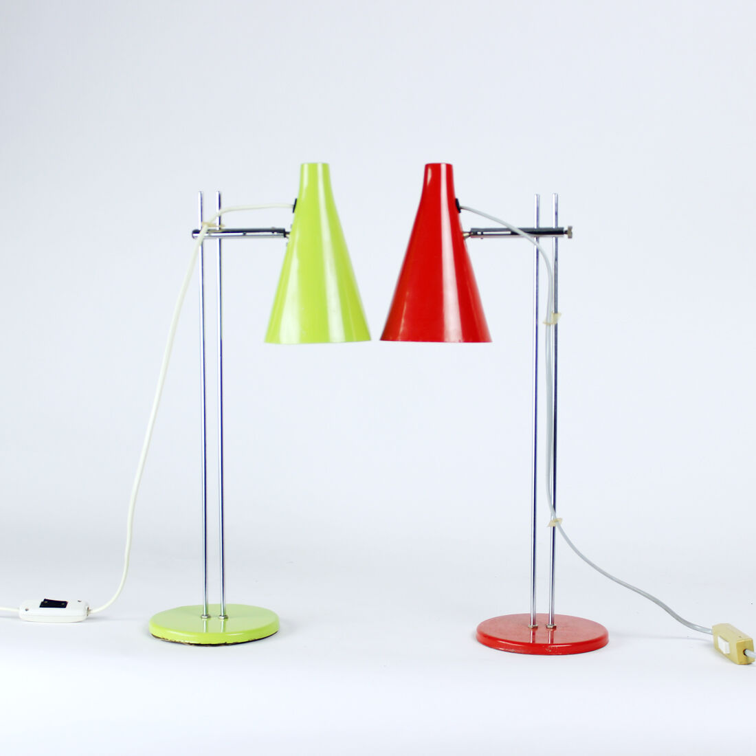 Green Metal Table Lamp By Lidokov, Czechoslovakia 1960s