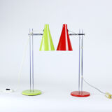Lampe de table en métal vert par Lidokov, Tchécoslovaquie 1960s