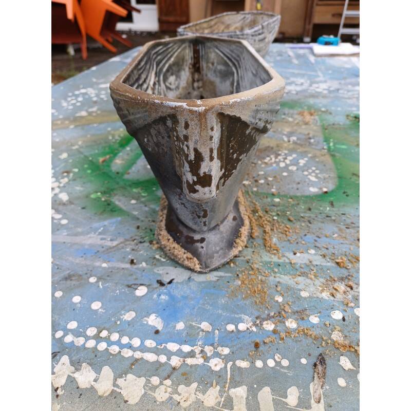 Pair of cast iron planters from 1900 from Charleville-Mézières