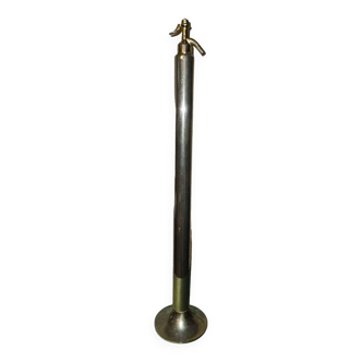 Superb Old Very Large Siphon In Golden Metal Art-deco vintage design