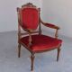 Three-room living room from 1900 in walnut, Louis XVI style