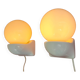 Pair of Syla night light or bathroom design space age