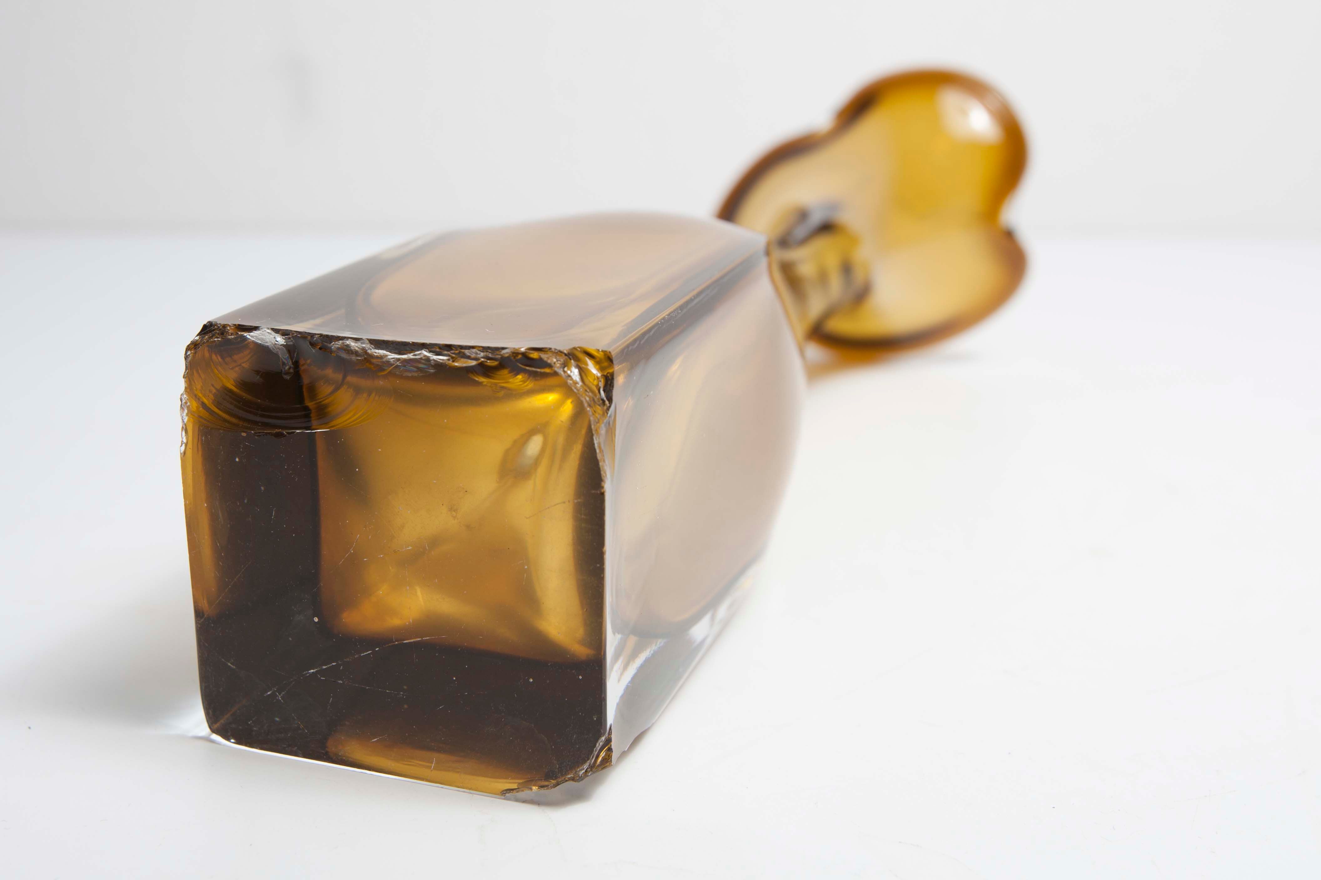 Vase soliflore Murano jaune orange