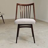 Set of 4 grey bouclette chairs by Antonin Suman