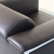 Moroso Steel Leather Lounge Chair, 2000s