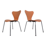 Danish 3107 Chairs by Arne Jacobsen for Fritz Hansen, 1994, Set of 2