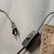 Rectangular living room lamp base in lava stone with relief decoration