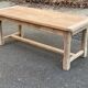 Renovated 20th-century farmhouse dining table with drawer, 200cm.