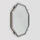 Art Deco octangular mirror in nickeled copper, France ca. 1920