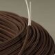 1960s ceramic lamp, fabric cable, lampshade